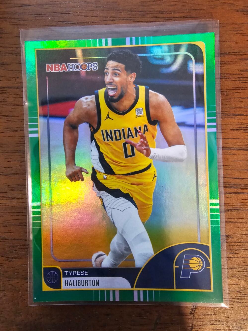 Tyrese Haliburton 2025-2026 Topps NBA Hoops #149 - Green Foil - Pacers - NBA